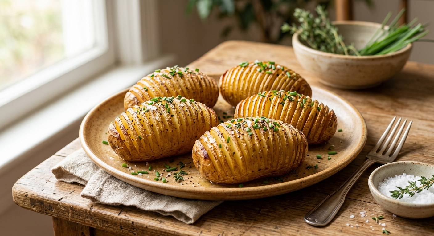 Baked Hasselback Potatoes