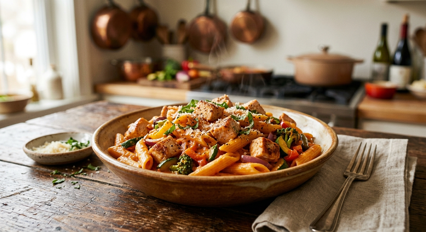 Creamy Tomato Rosa Chicken Pasta