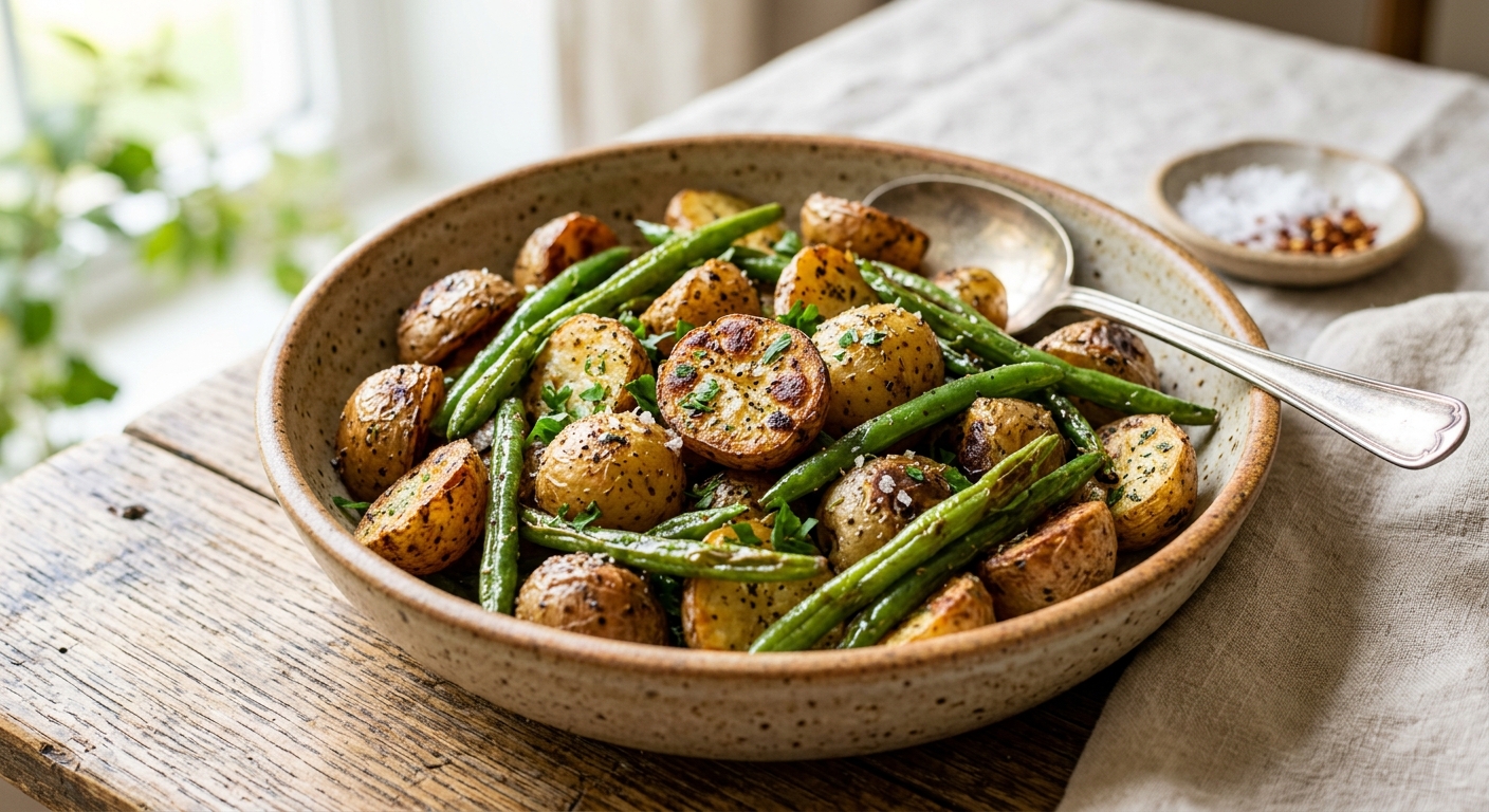 Roasted Potatoes and Green Beans